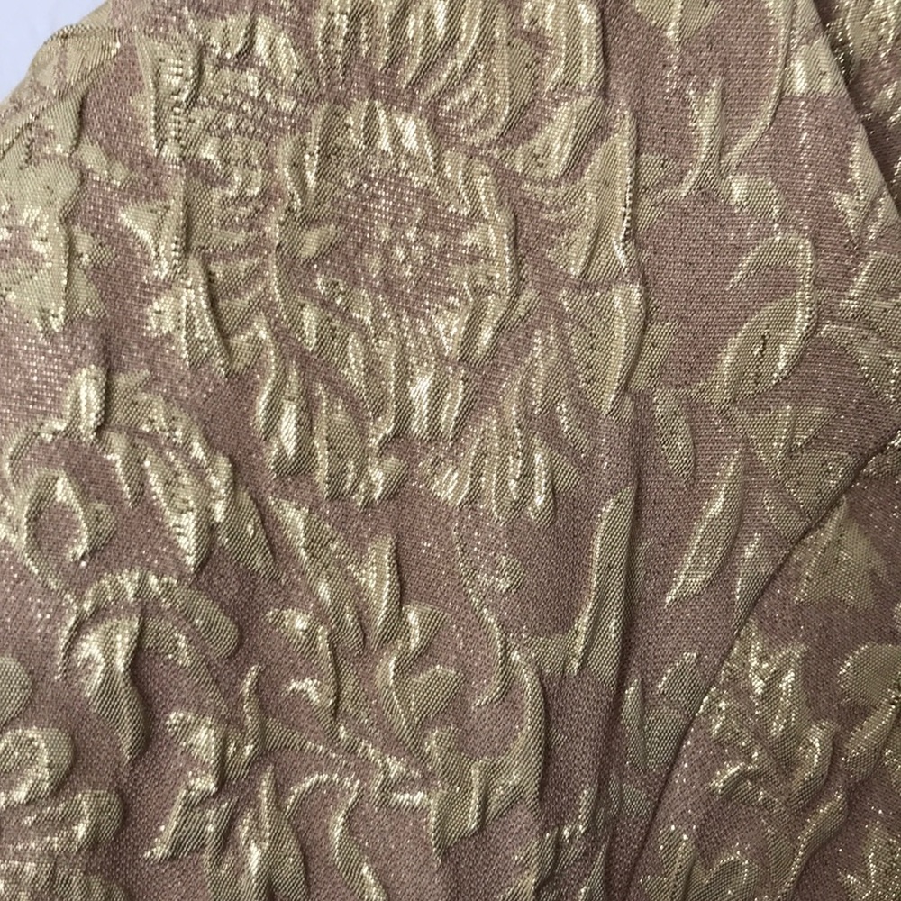J.Crew Gold Brocade Dress with Pockets - Sz 6 - Picture 5 of 5